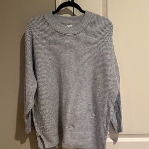 Women's aerie waffle gray Sweater